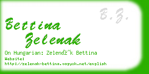 bettina zelenak business card